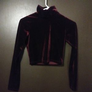 Velvet crop top